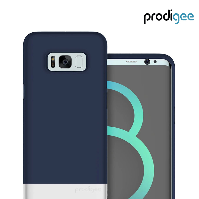 PRODIGEE Collection Accent for Galaxy S8 Plus - Navy Blue Silver