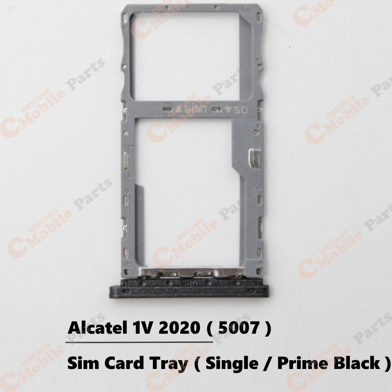 Alcatel 1V 2020 Single Sim Card Tray Holder ( 5007 / Prime Black )