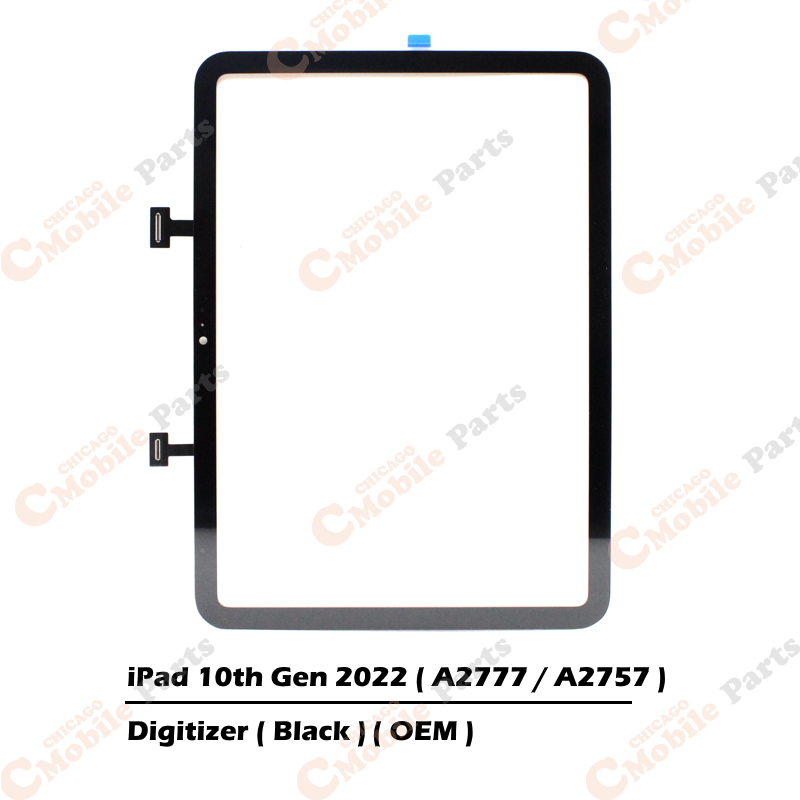 iPad 10th Gen 2022 Digitizer Touch Screen ( A2777 / A2757 / Black / OEM )