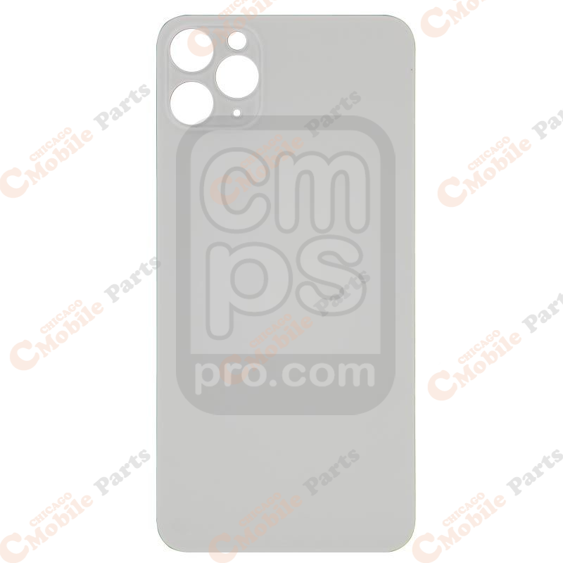 iPhone 11 Pro Max Back Cover / Back Door ( Big Hole / Silver )