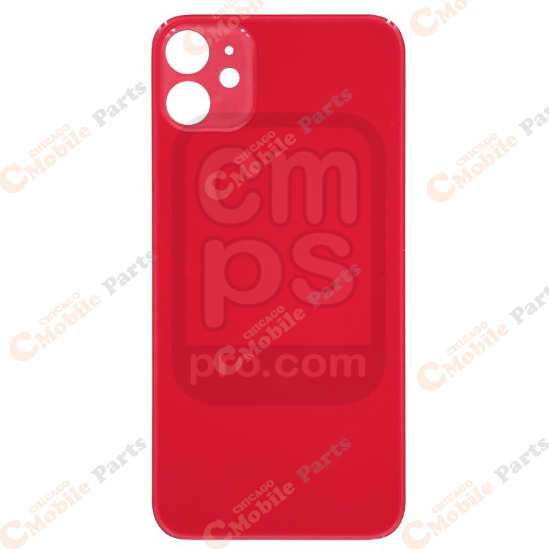 iPhone 11 Back Cover / Back Door ( Big Hole / Red )