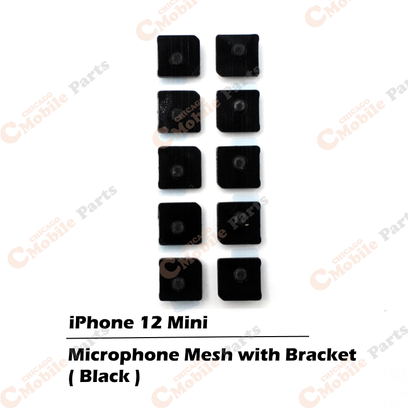 iPhone 12 Mini Microphone Mesh with Bracket ( Black )