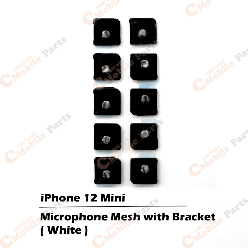iPhone 12 Mini Microphone Mesh with Bracket ( White )