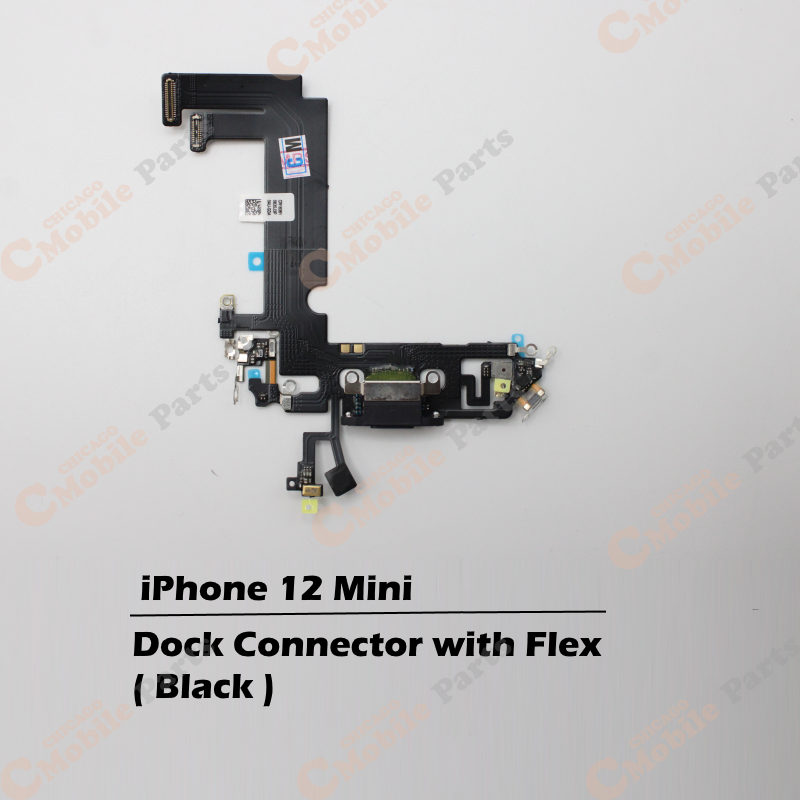 iPhone 12 Mini Dock Connector Charging Port with Flex Cable ( Black )