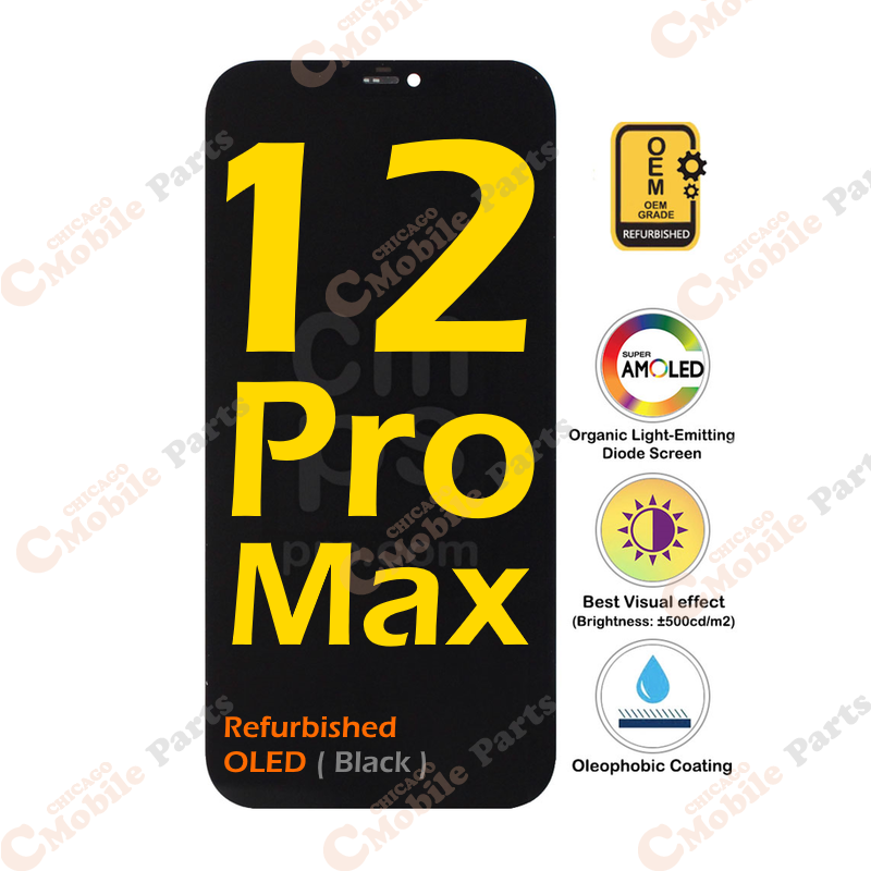 iPhone 12 Pro Max OLED LCD Screen Assembly  ( OEM Grade / Refurbished )
