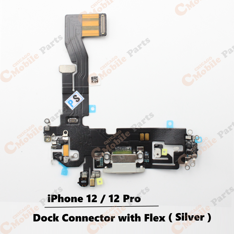 iPhone 12 / 12 Pro Dock Connector Charging Port  with Flex Cable ( Silver )
