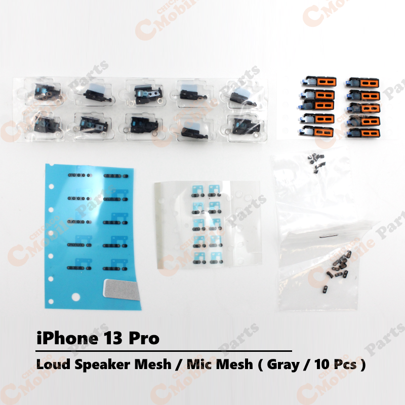 iPhone 13 Pro Loud Speaker Loudspeaker Mesh / Microphone Mic Mesh ( Gray / 10 Pcs )