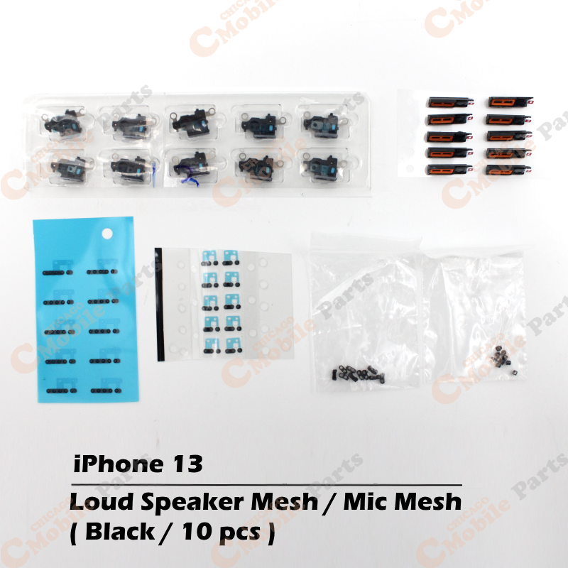 iPhone 13 Loud Speaker Loudspeaker Mesh / Microphone Mic Mesh ( Black / 10 Pcs )