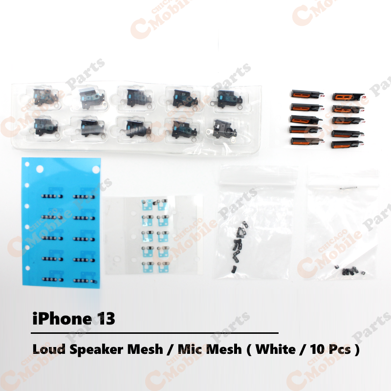 iPhone 13 Loud Speaker Loudspeaker Mesh / Microphone Mic Mesh ( White / 10 Pcs )
