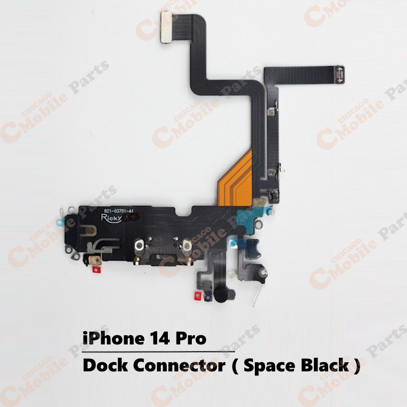 iPhone 14 Pro Dock Connector Charging Port with Flex Cable ( Space Black / AM )