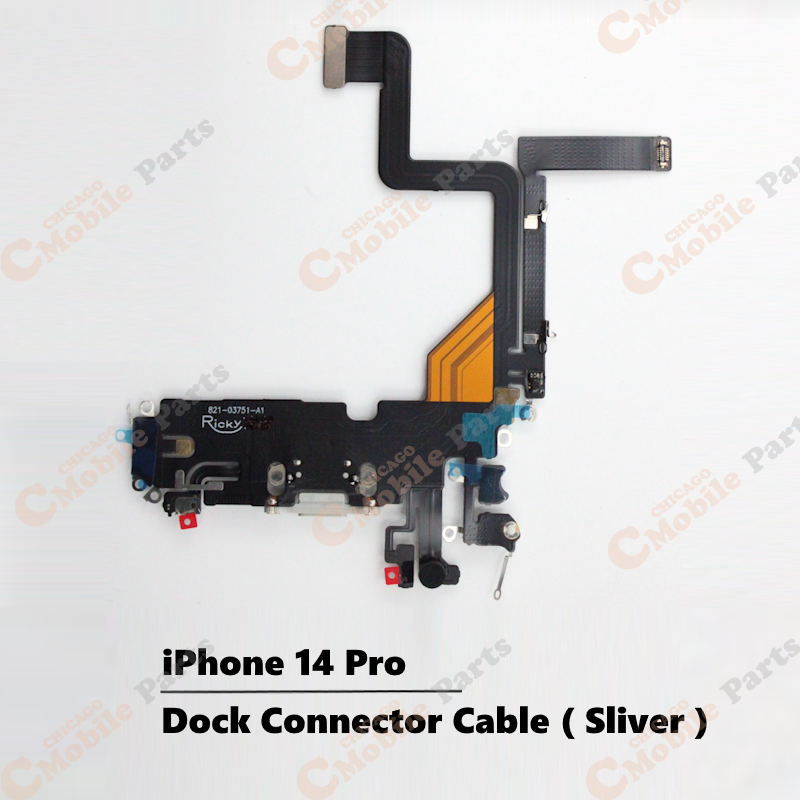 iPhone 14 Pro Dock Connector Charging Port with Flex Cable ( Silver / AM )