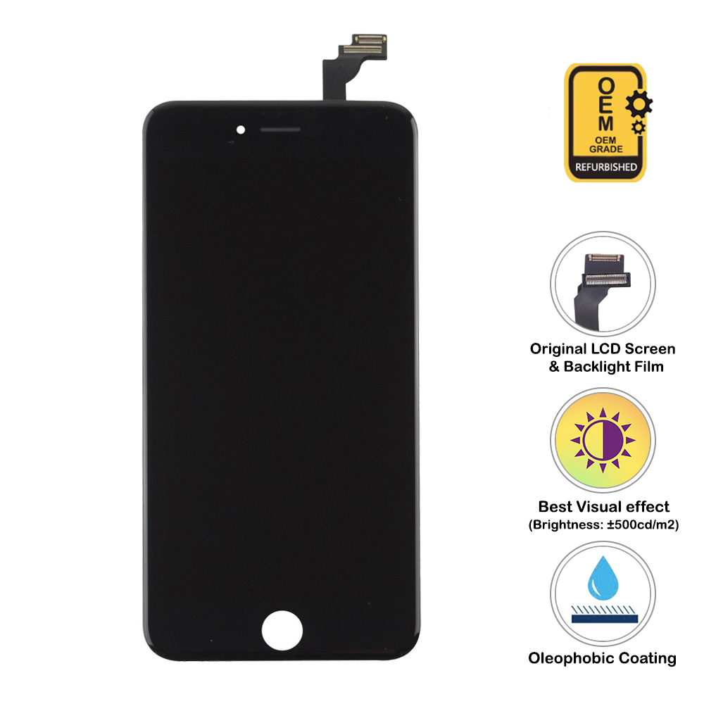 iPhone 6 Plus LCD Assembly (OEM Grade. Refurbished) – Black