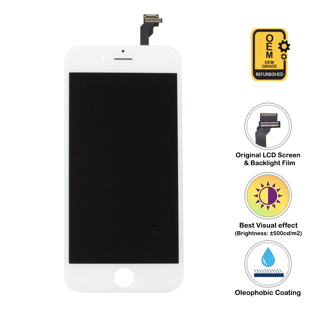 iPhone 6 LCD Assembly (OEM Grade. Refurbished) – White