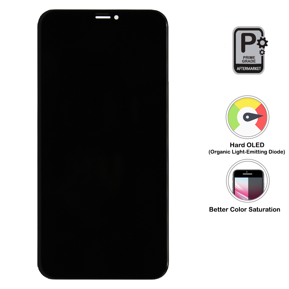 iPhone XS Max OLED ( Super Retina HD LCD ) Screen Assembly ( HARD / Prime Grade / Black )
