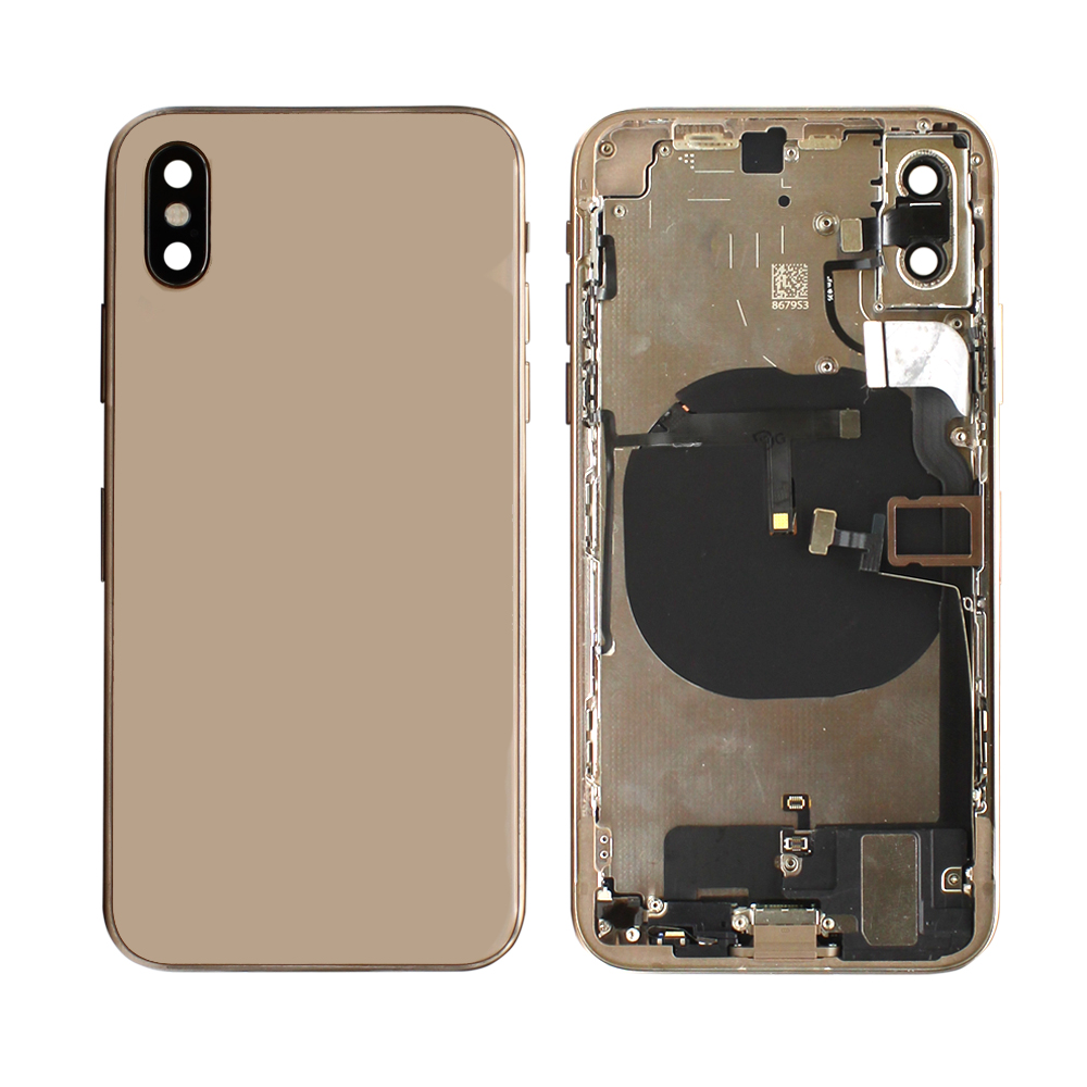 iPhone XS Back Housing ( Pre-installed Components and Flex Cables / Gold )