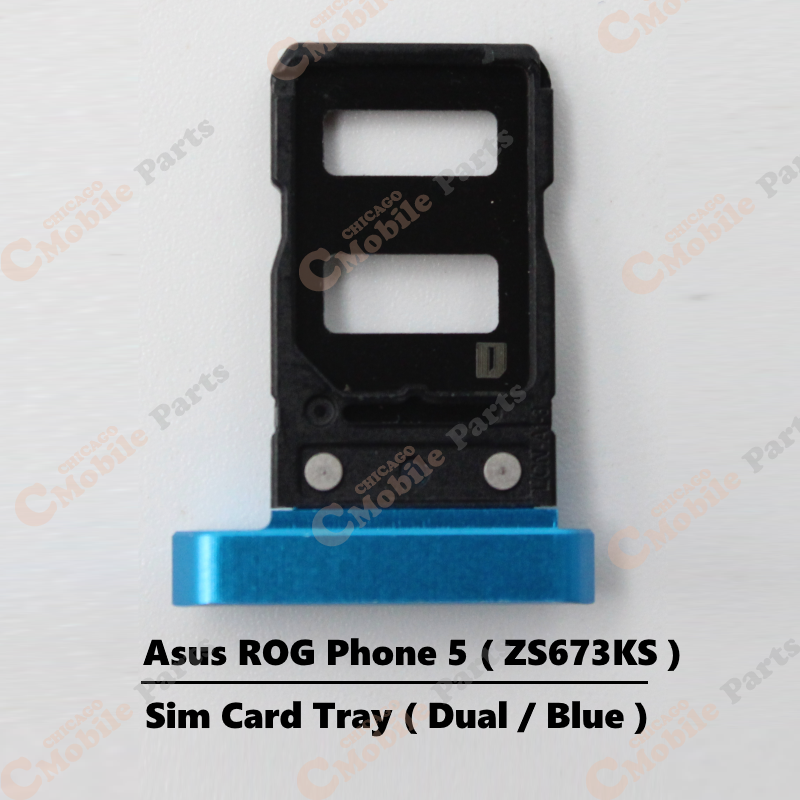 Asus ROG Phone 5 Dual Sim Card Tray Holder ( ZS673KS / Dual / Blue )