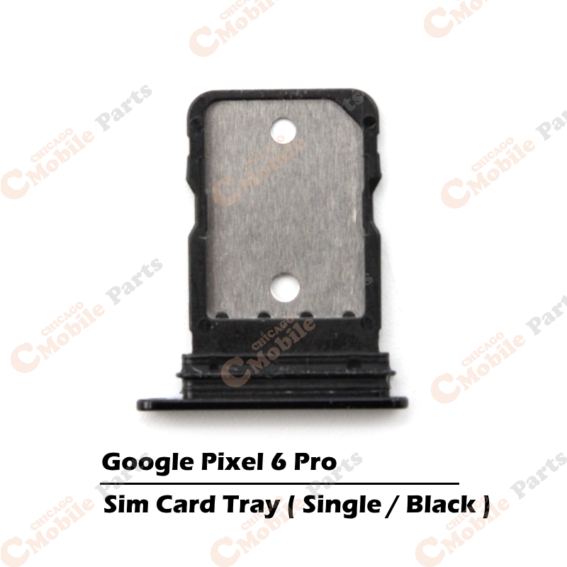 Google Pixel 6 Pro Single Sim Card Tray Holder ( Single / Stormy Black )