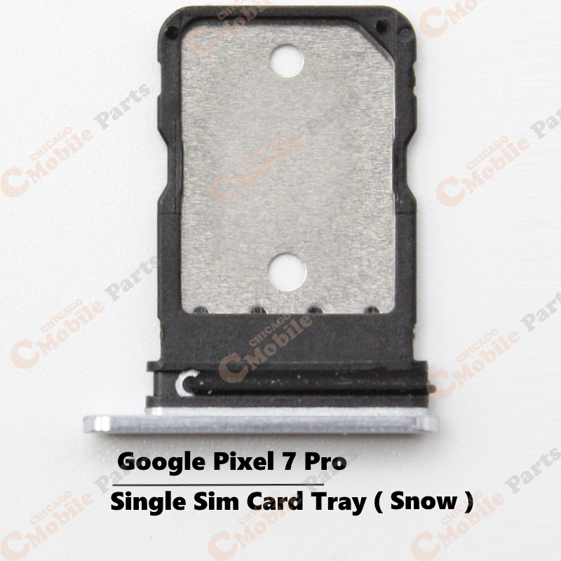 Google Pixel 7 Pro Single Sim Card Tray Holder ( Single / Snow )