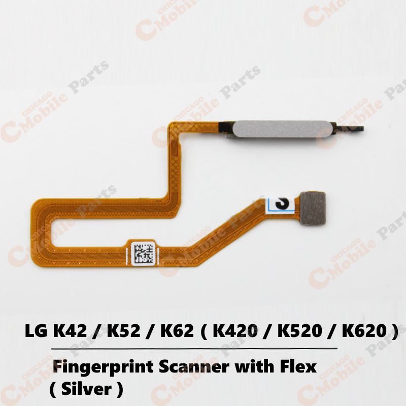 LG K42 / K52 / K62 Fingerprint Scanner Reader with Flex Cable ( K420 / K520 / K620 ) - Silver