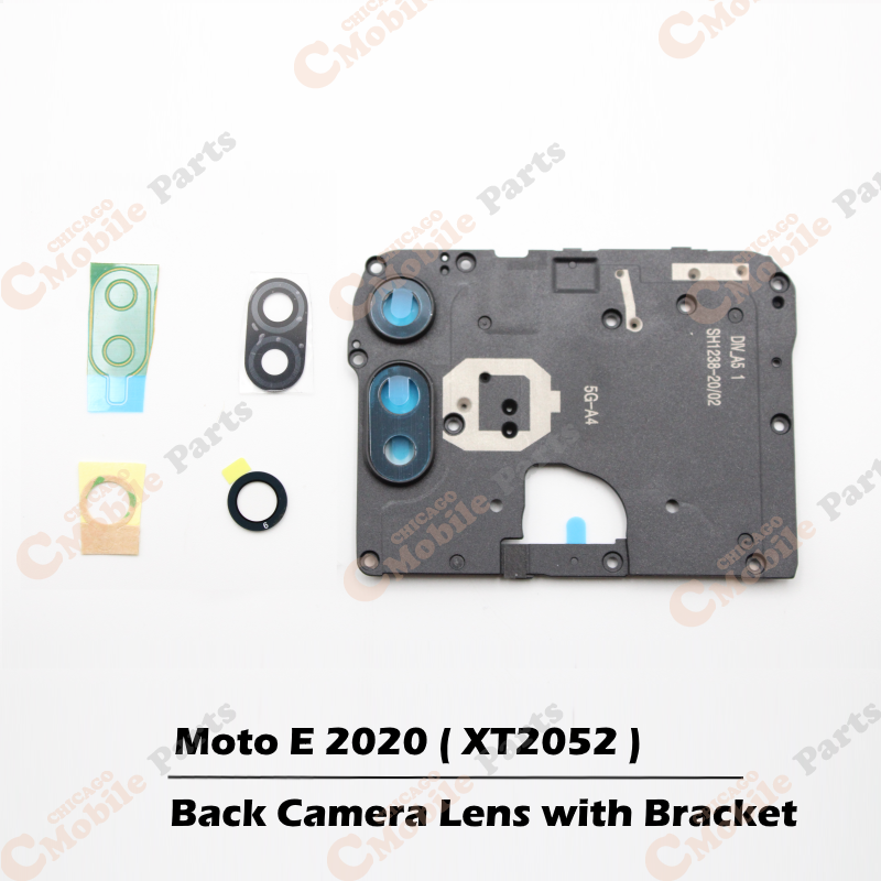 Motorola Moto E 2020 Rear Back Camera Lens with Bracket Frame ( XT2052 / Black )