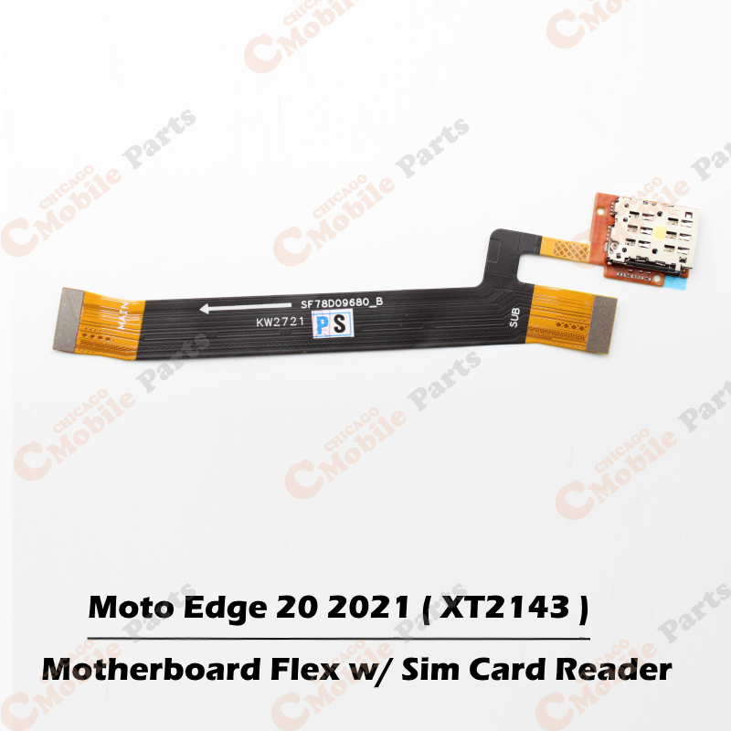 Motorola Moto Edge 20 2021 Motherboard Flex Cable with Sim Card Reader ( XT2143 )