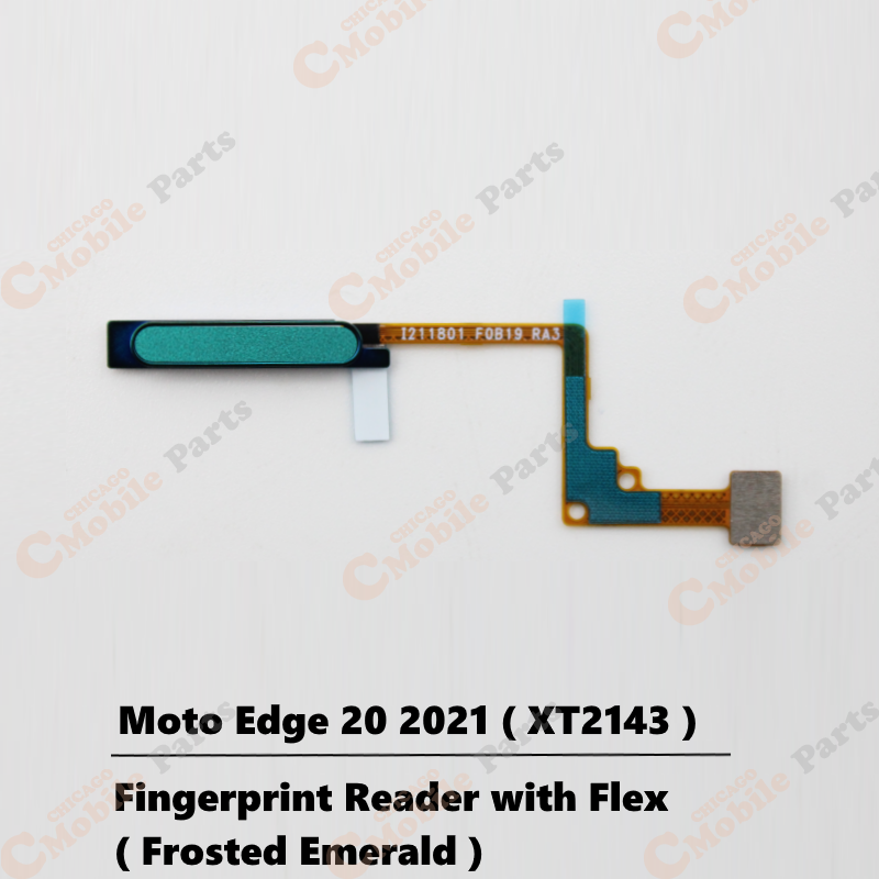 Motorola Moto Edge 20 2021 Fingerprint Reader Scanner with Flex Cable ( XT2143 / Frosted Emerald )