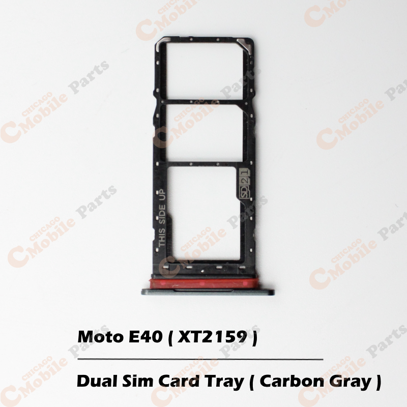 Motorola Moto E40 2021 Dual Sim Card Tray Holder ( XT2159 / Dual / Carbon Gray )