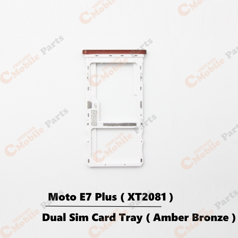Motorola Moto E7 Plus Dual Sim Card Tray Holder ( XT2081 / Dual / Amber Bronze  )