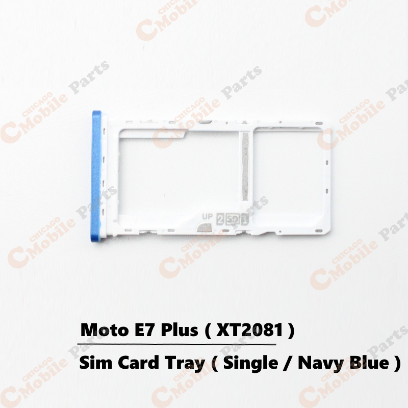 Motorola Moto E7 Plus Single Sim Card Tray Holder ( XT2081 / Single / Navy Blue )