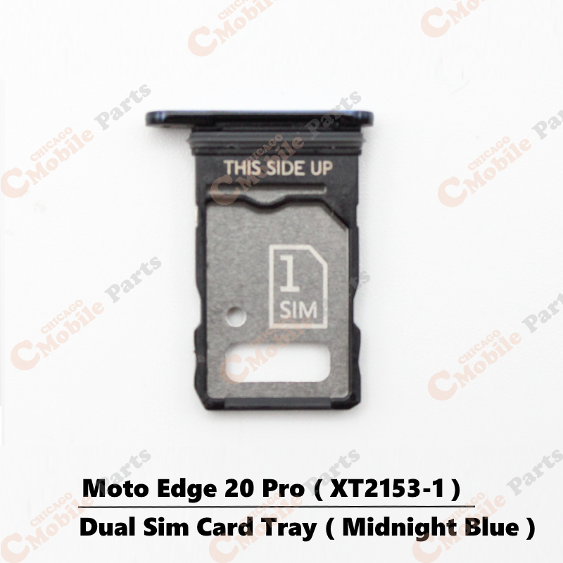 Motorola Moto Edge 20 Pro Dual Sim Card Tray Holder ( XT2153-1 / Midnight Blue )