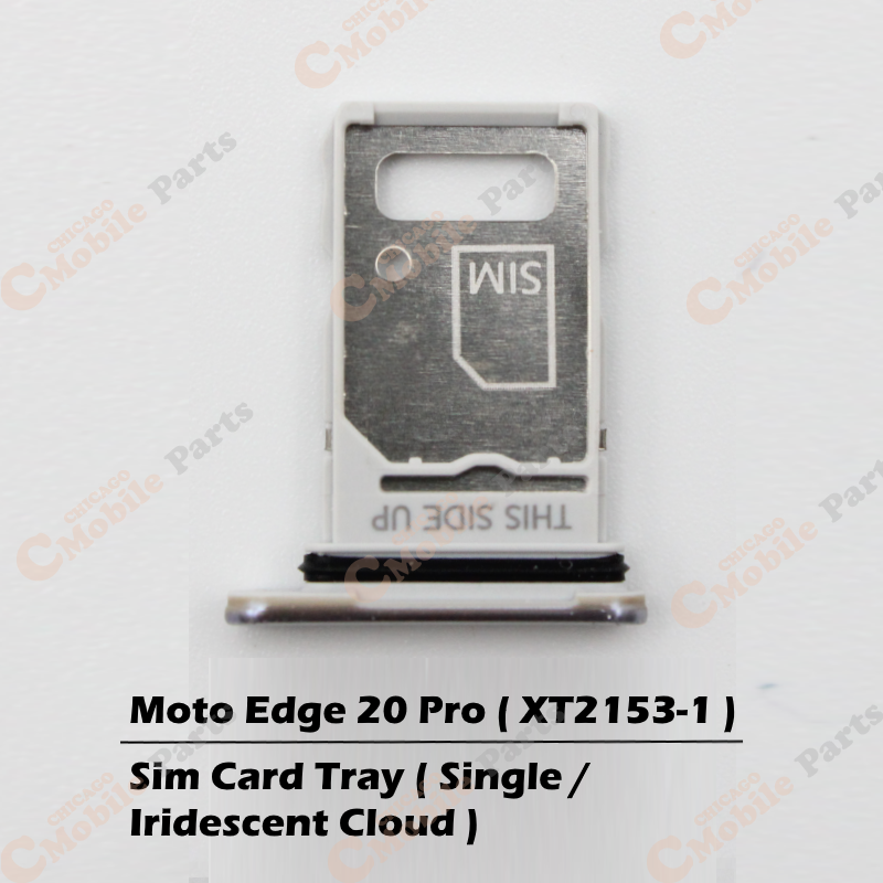 Motorola Moto Edge 20 Pro Single Sim Card Tray Holder ( XT2153-1 / Iridescent Cloud )