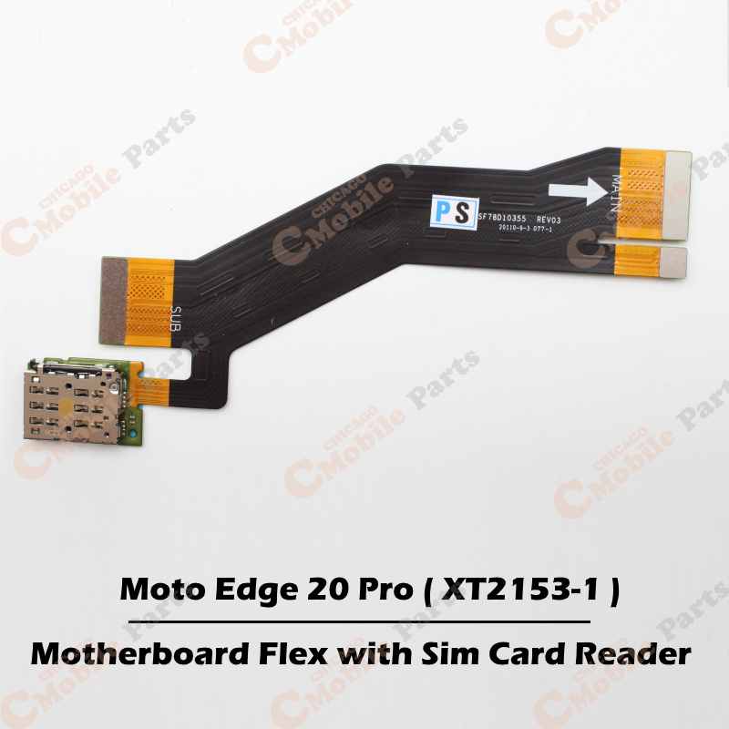 Motorola Moto Edge 20 Pro Motherboard Flex Cable with Sim Card Reader ( XT2153-1 )