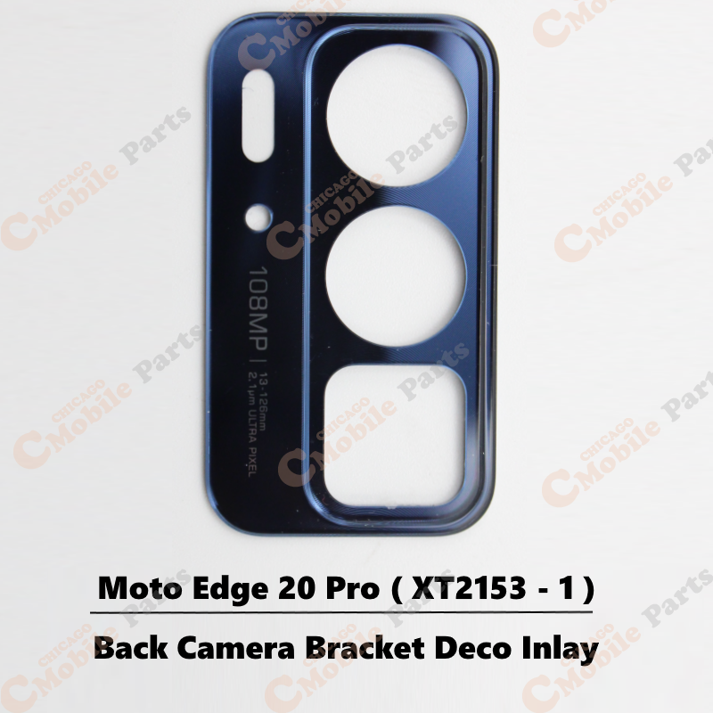 Motorola Moto Edge 20 Pro Rear Back Camera Bracket Deco Inlay ( XT2153-1 / Midnight Blue )
