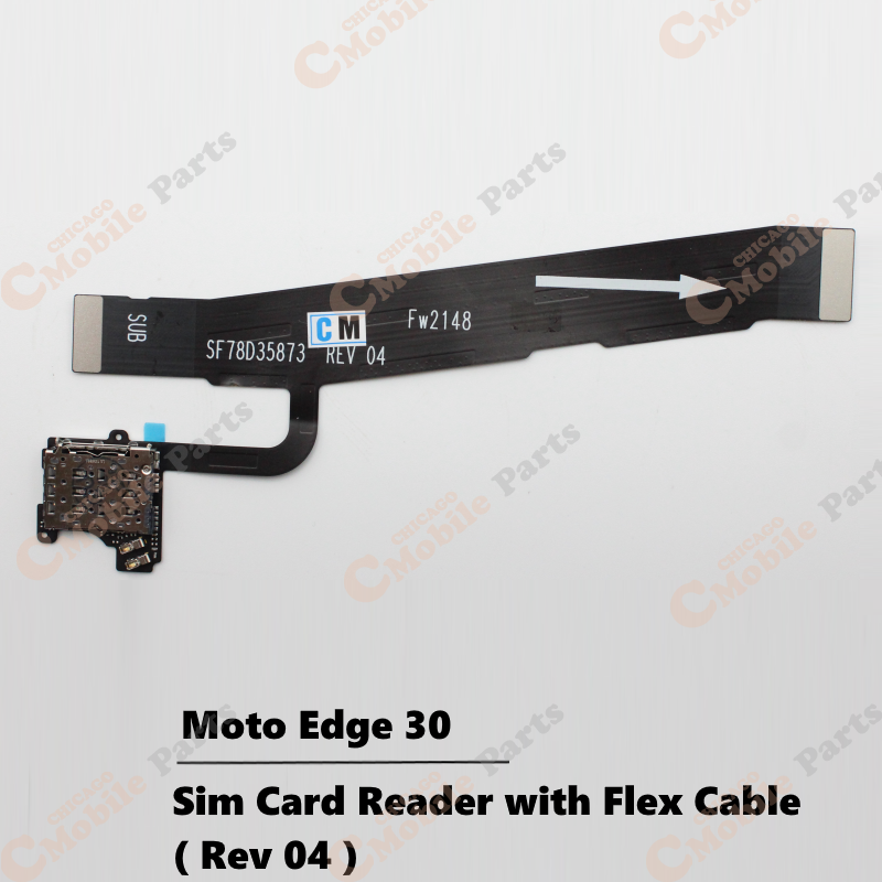 Motorola Moto Edge 30 Sim Card Reader Flex Cable ( REV 04 )