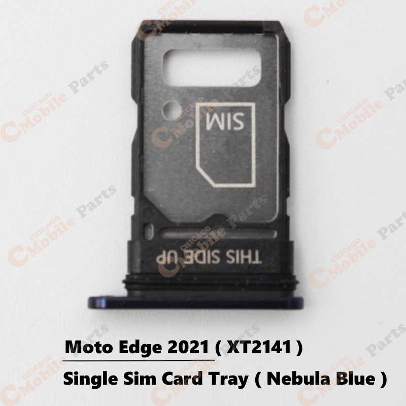 Motorola Moto Edge 5G 2021 Single Sim Card Tray Holder ( XT2141 / Nebula Blue )