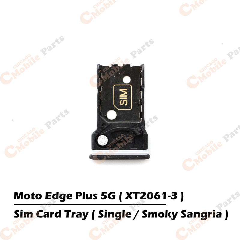 Motorola Moto Edge Plus 5G Single Sim Card Tray Holder ( XT2061 / Single / Smoky Sangria )