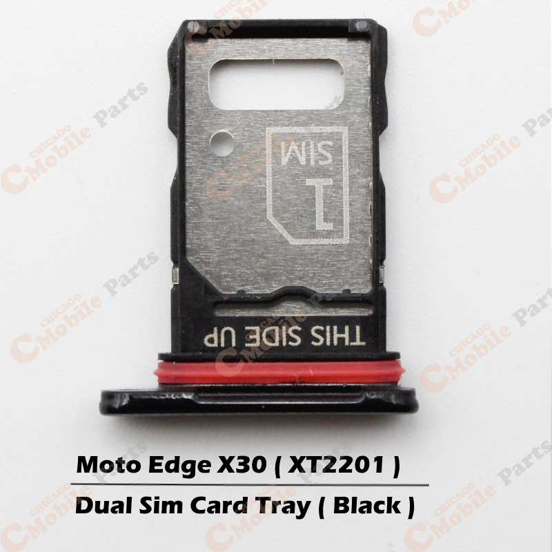 Motorola Moto Edge X30 Dual Sim Card Tray Holder ( XT2201 / Black )