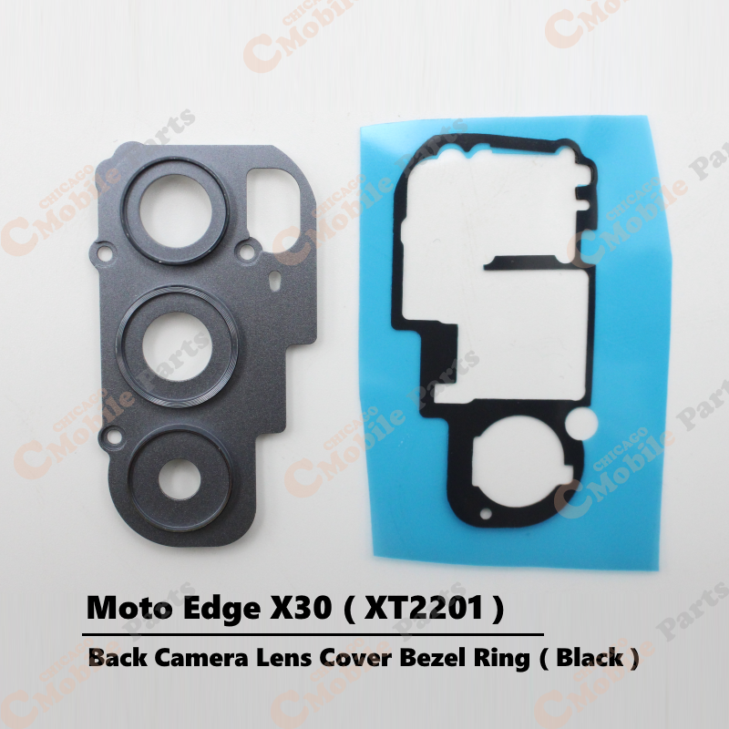 Motorola Moto Edge X30 Rear Back Camera Lens Cover Bezel Ring ( XT2201 / Black )