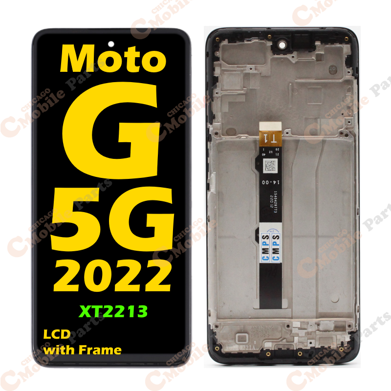 Motorola Moto G 5G 2022 LCD Screen Assembly with Frame ( XT2213 / Refurbished )