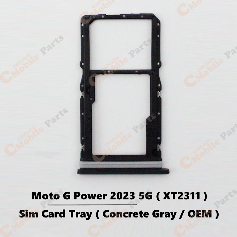Motorola Moto G Power 2023 5G Sim Card Tray Holder ( XT2311 / Concrete Grey / OEM )
