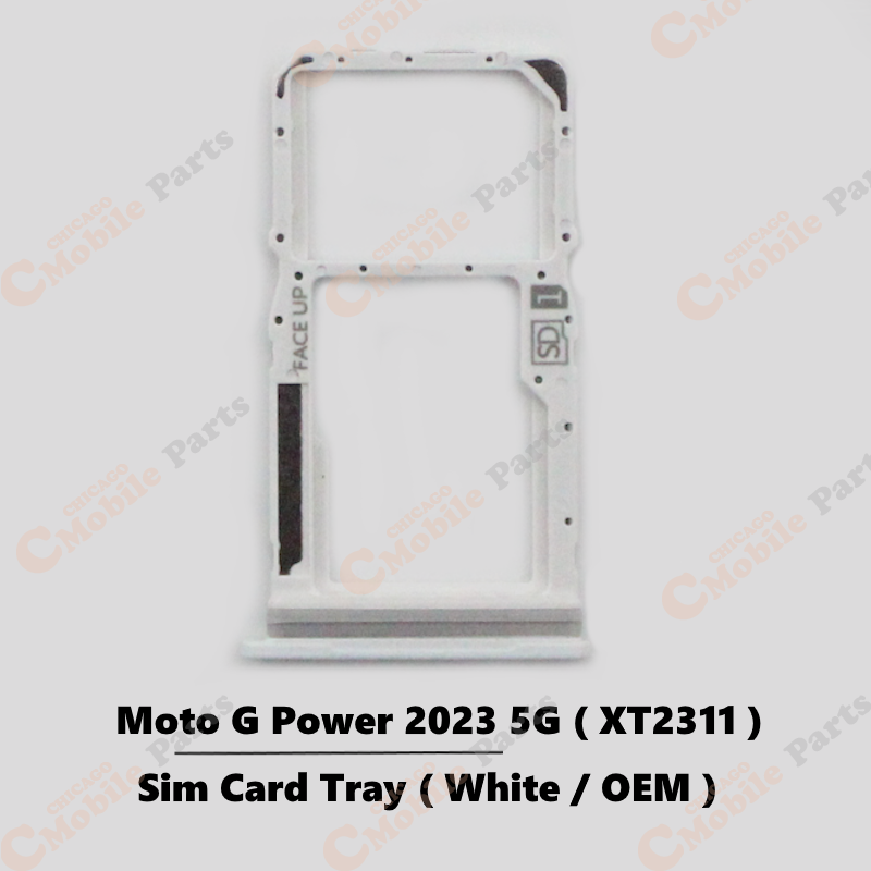 Motorola Moto G Power 2023 5G Sim Card Tray Holder ( XT2311 / White / OEM )