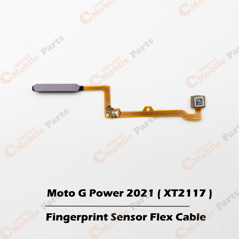Motorola Moto G Power 2021 Fingerprint Sensor Scanner Reader with Flex Cable ( XT2117 / Flash Gray )