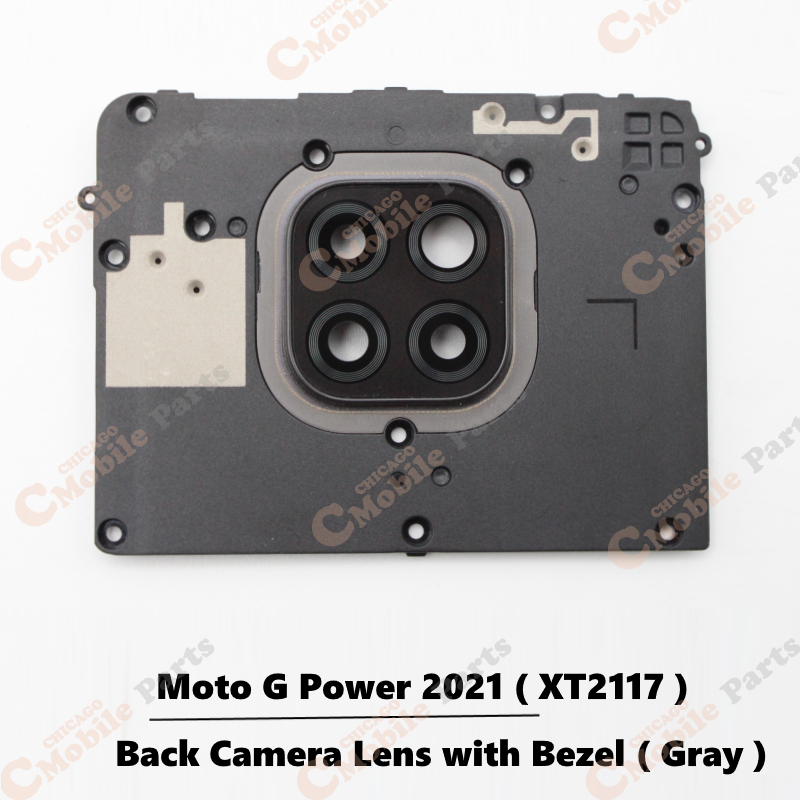 Motorola Moto G Power 2021 Rear Back Camera Lens with Bezel ( XT2117 / Flash Gray )
