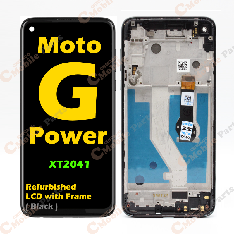 Motorola Moto G Power 2020 LCD Screen Assembly with Frame ( XT2041 / Refurbished LCD / Black )