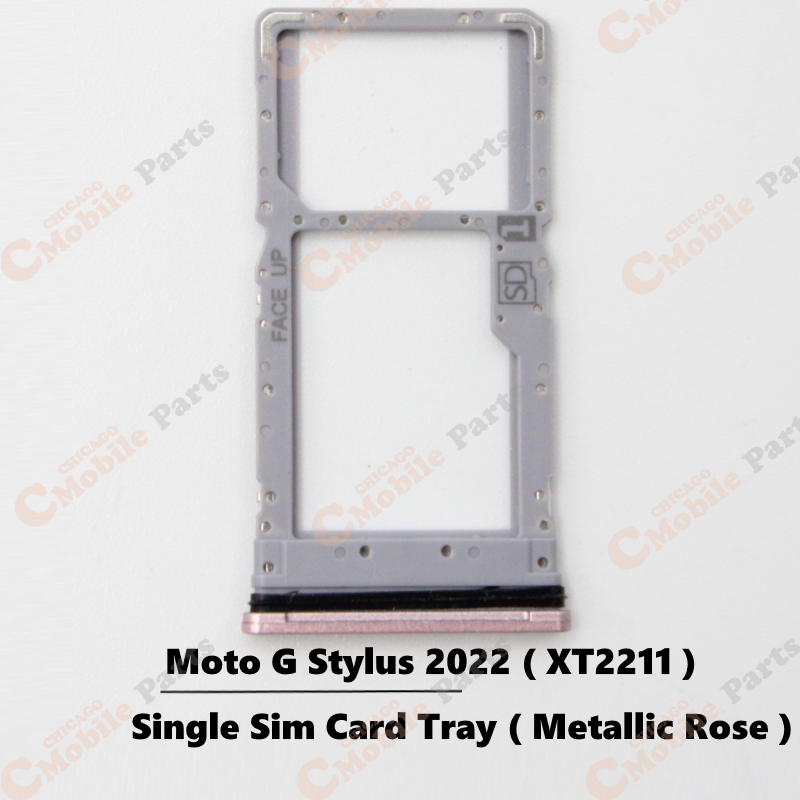 Motorola Moto G Stylus 2022 Single Sim Card Tray Holder ( XT2211 / Metallic Rose )