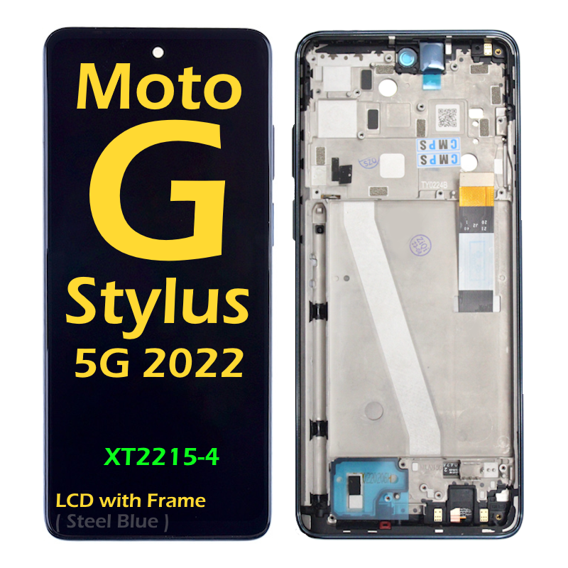 Motorola Moto G Stylus 5G 2022 LCD Screen Assembly with Frame (XT2215-4 / Steel Blue )