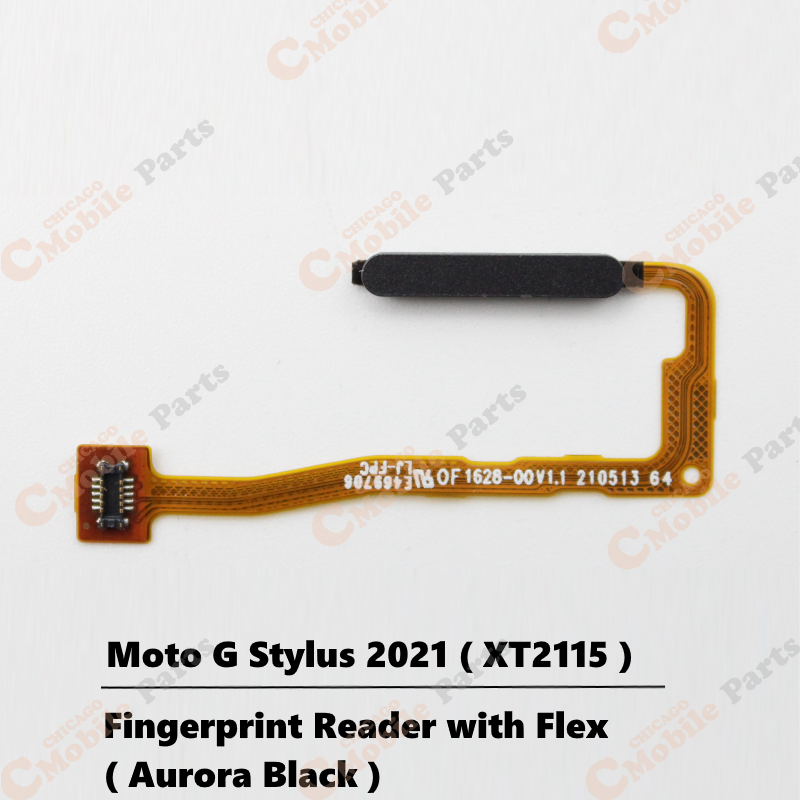 Motorola Moto G Stylus 2021 Fingerprint Reader Scanner with Flex Cable ( XT2115 / Aurora Black )