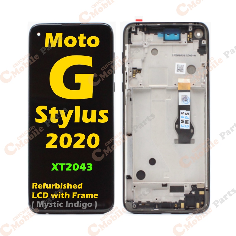 Motorola Moto G Stylus 2020 LCD Screen Assembly with Frame ( XT2043 / Mystic Indigo )