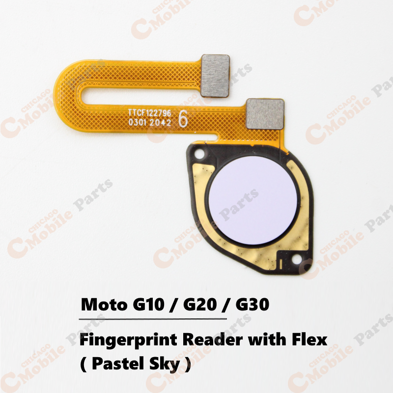 Motorola Moto G10 / G20 / G30 Fingerprint Reader With Flex ( Pastel Sky )