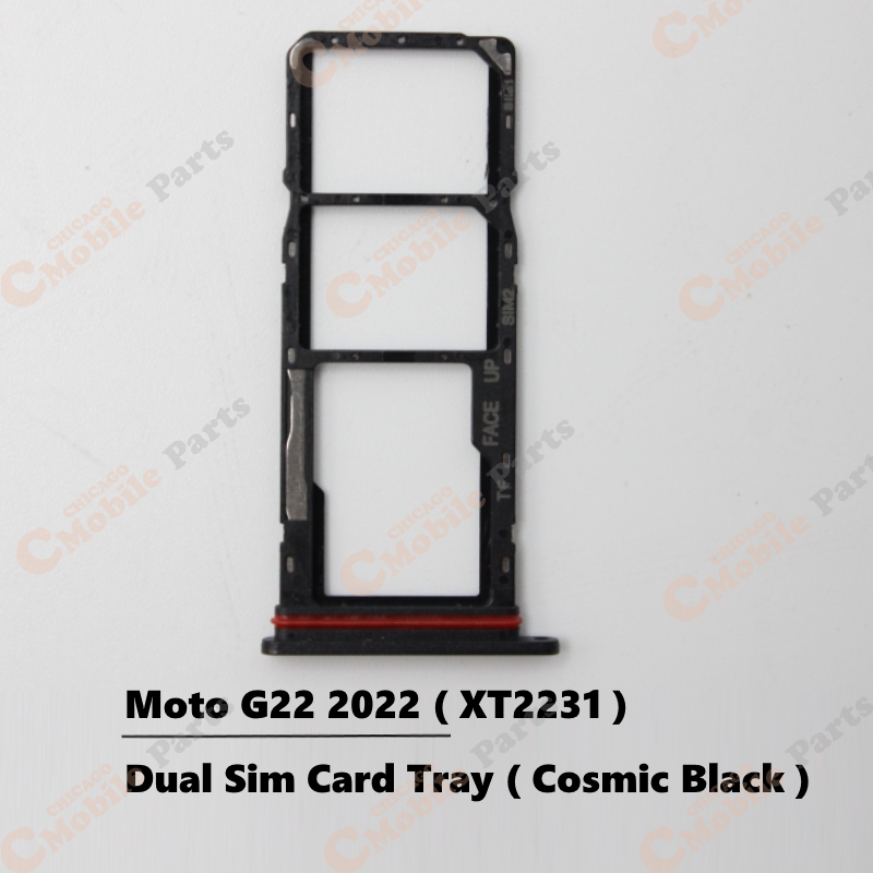 Motorola Moto G22 2022 Dual Sim Card Tray Holder ( XT2231 / Dual / Cosmic Black )